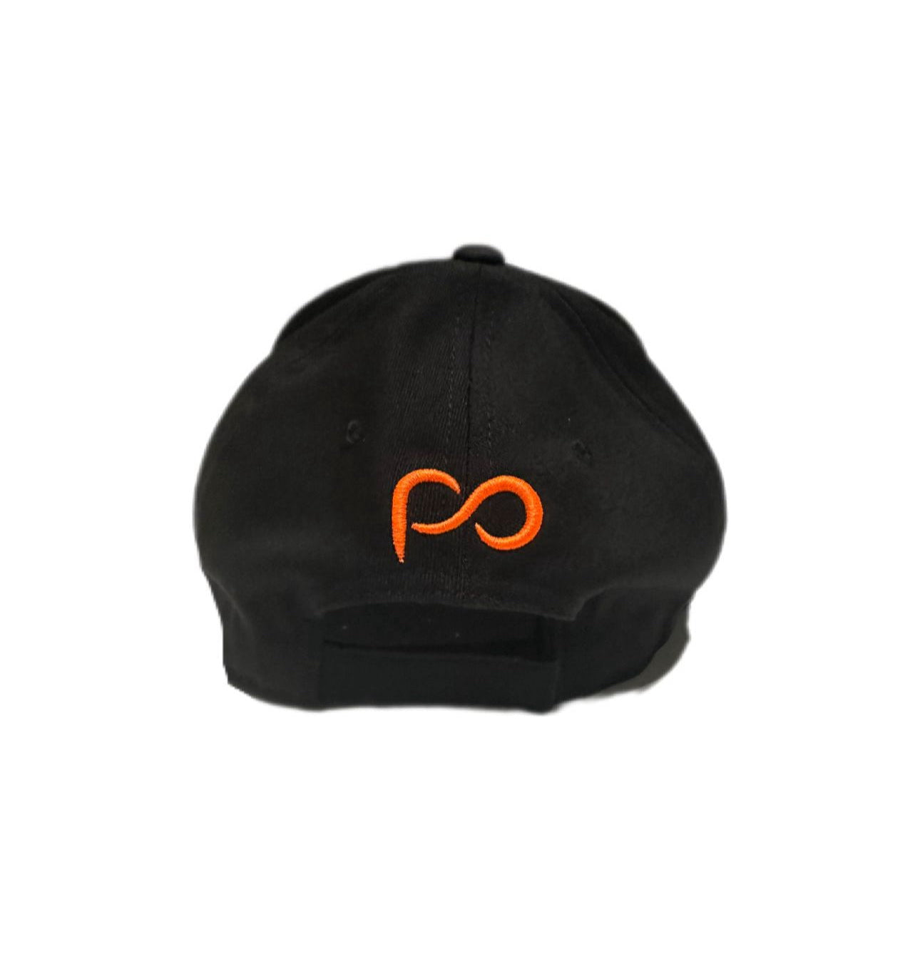*Autografiada* Gorra Negra Tipo Curva con #5 3D Neon al frente y logo PO 3D Neon atrás